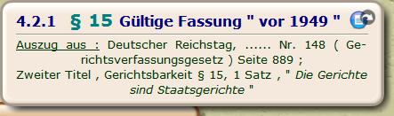 § 15 Gültige Fassung " vor 1949 "