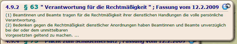 § 63 " Verantwortung für die Rechtmäßigkeit " ; Fassung vom 12.2.2009