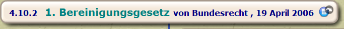 1. Bereinigungsgesetz von Bundesrecht , 19 April 2006