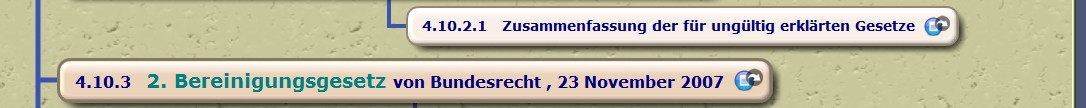 Zusammenfassung der für ungültig erklärten Gesetze
 2. Bereinigungsgesetz von Bundesrecht , 23 November 2007