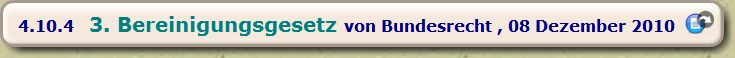 3. Bereinigungsgesetz von Bundesrecht , 08 Dezember 2010