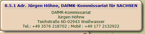 Adr. Jürgen Höhne, DAfMR-Kommissariat für SACHSEN